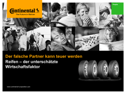 Der falsche Partner kann teuer werden Reifen – der unterschätzte