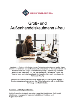 Groß- und Außenhandelskaufmann/-frau