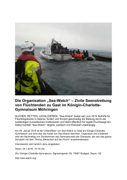 Die Organisation „Sea-Watch“ – Zivile Seenotrettung von