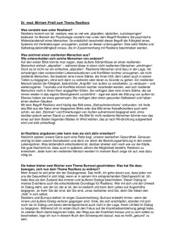 Interview - Was versteht man unter Resilienz