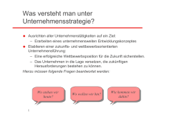 Was versteht man unter Unternehmensstrategie?