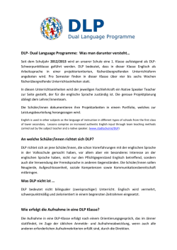 DLP- Dual Language Programme: Was man darunter versteht… An