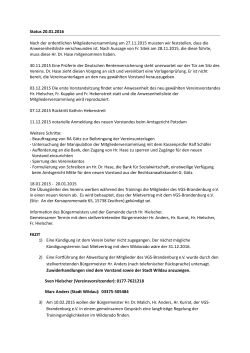 Status 20.01.2016 - Verein für Gesundheitssport Brandenburg e. V.