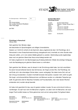 Brief an Minister Jäger