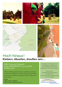 Hoch hinaus! - Vereinigung Pestalozzi