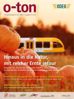 Hinaus in die Natur, mit reicher Ernte retour