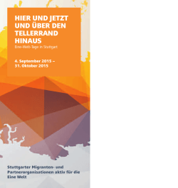 hier und jetzt und über den tellerrand hinaus
