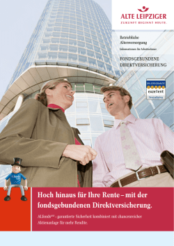 Hoch hinaus f&uuml;r Ihre Rente &ndash; mit der fondsgebundenen