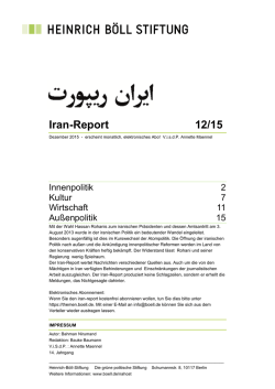 Iran-Report 12/15 - Heinrich-B&ouml;ll