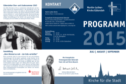 programm - Evangelischen Kirchengemeinde Gütersloh