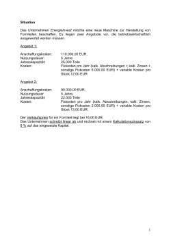Investitionsrechnung