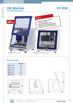 systeme CNC-Maschine ICP 4030