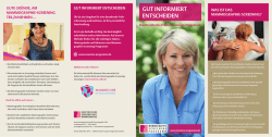 Gut informiert entscheiden: das Brustkrebs