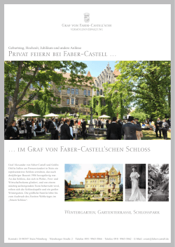 … im Graf von Faber-Castell`schen Schloss Privat feiern bei Faber