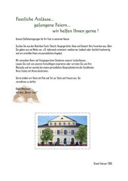 Festliche Anl&auml;sse... gelungene Feiern... wir helfen Ihnen gerne !