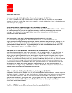 Von Festen und Feiern - J&uuml;disches Museum Wien