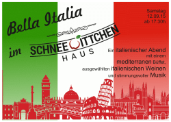 Ein italienischer Abend mediterranen B&uuml;ffet