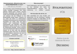 STOLPERSTEINE FÜR DEUSSING