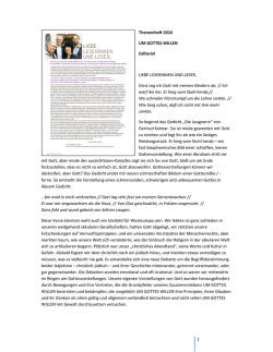 Editorial - Deutscher Koordinierungsrat