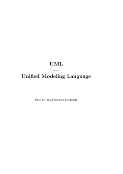 UML — Unified Modeling Language