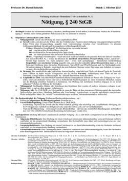 Nötigung, § 240 StGB