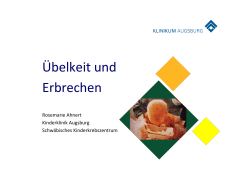 Übelkeit und Erbrechen - Deutsches Kinderschmerzzentrum