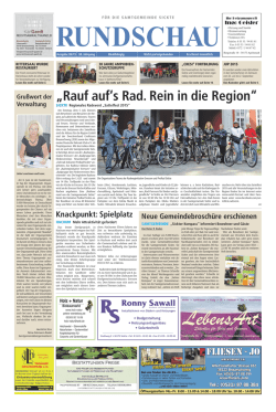 „Rauf auf`s Rad. Rein in die Region“