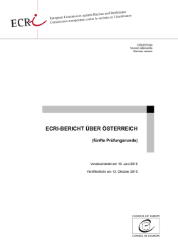 ecri-bericht &uuml;ber &ouml;sterreich