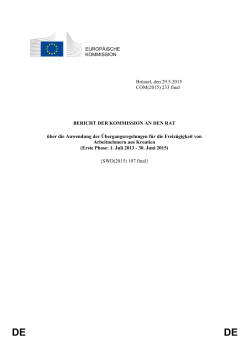 Bericht - Europäische Kommission