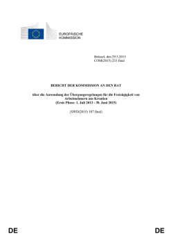 Bericht - Europäische Kommission