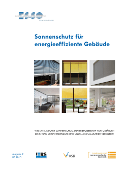 Sonnenschutz für energieeffiziente Gebäude