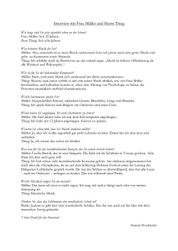 Interview mit Frau M&uuml;ller und Herrn Thieg