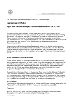 Irgendetwas mit Medien Tipps zum Berufseinstieg f&uuml;r