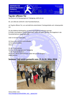 Interessantes ohne facebook - Taijiqigong Zentrum f&uuml;r