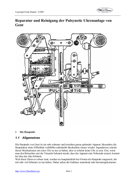 Reparatur / Reinigung der Pulsynetic-Hauptuhr