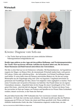 Kiweno: Diagnose vom Sofa aus