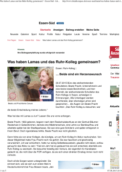 Was haben Lamas und das Ruhr-Kolleg gemeinsam - Essen