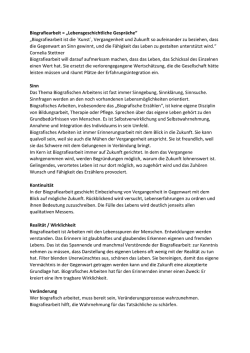 Biografiearbeit - Evang. Erwachsenenbildungswerk Rothenburg