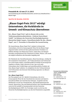 Blauer Engel-Preis - Deutscher Nachhaltigkeitspreis