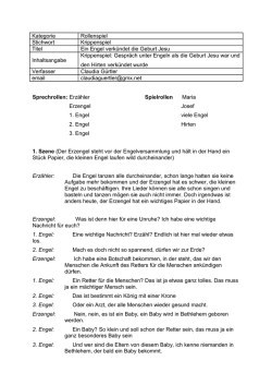 Kategorie Rollenspiel Stichwort Krippenspiel Titel Ein Engel