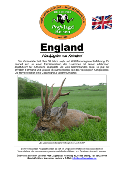 England - Profijagdreisen Dr. Lechner