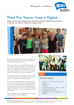 Global Prep Summer Camp in England