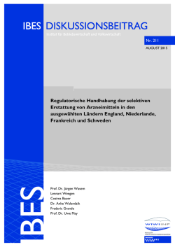 Regulatorische Handhabung der selektiven Erstattung von