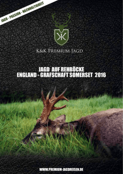 JAGD AUF REHB&Ouml;CKE ENGLAND