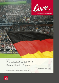 Freundschaftsspiel 2016 Deutschland - England