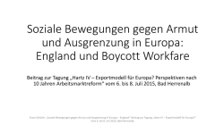 England und Boycott-Workfare