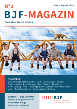 BJF-Magazin Nr. 2/2015  - Bundesverband Jugend und Film