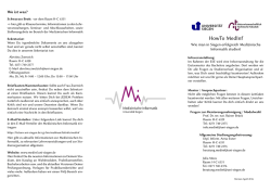 HowTo Medinf: Wie man erfolgreich Medizinische Informatik studiert