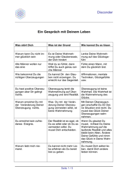 Ein Gespr&auml;ch mit dem Leben