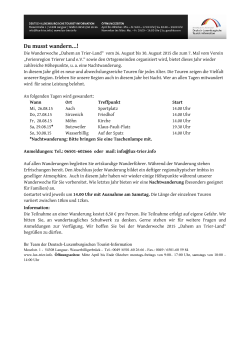 Du musst wandern&hellip;!